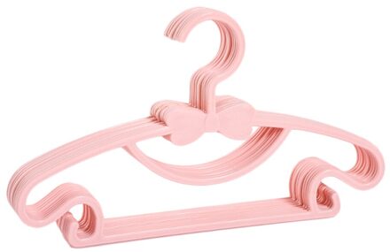 5 Stks/set Kids Kleerhanger Rekken Draagbare Plastic Display Hangers Winddicht Kinderen Jassen Hanger Baby Kleding Organizer 5stk roze