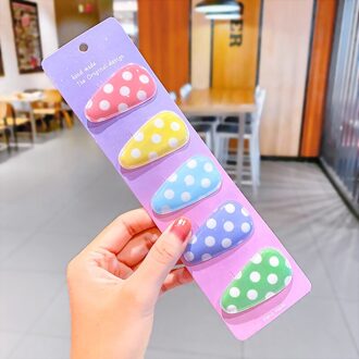 5 Stks/set Kinderen Schattige Snoep Haarspeld Haar-Clip Cartoon Hoofd Sieraden -Vormige Clip Mode Haaraccessoires voor Baby 02