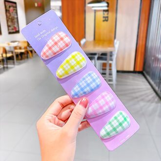 5 Stks/set Kinderen Schattige Snoep Haarspeld Haar-Clip Cartoon Hoofd Sieraden -Vormige Clip Mode Haaraccessoires voor Baby 03