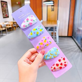 5 Stks/set Kinderen Schattige Snoep Haarspeld Haar-Clip Cartoon Hoofd Sieraden -Vormige Clip Mode Haaraccessoires voor Baby 05