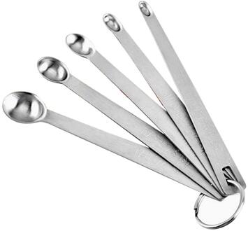 5 Stks/set Kleine Maatlepel Rvs Koffie Maatlepels Thee Kruiden Meerdere Maat Maatlepel Keuken Gereedschap