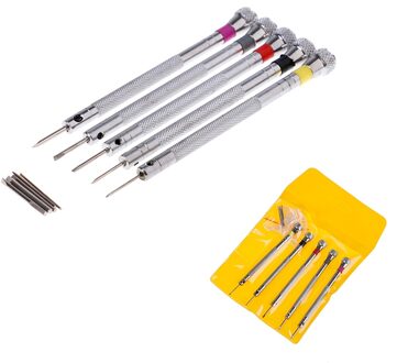 5 Stks/set Klok Horloge Gereedschap Onderdelen Mini Tone Schroevendraaier Set Link Pin Remover Schroevendraaiers Voor Horloge Reparatie Tool Kit
