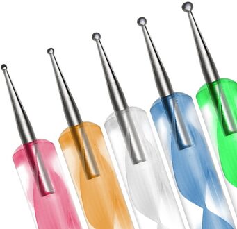 5 Stks/set Krijt Wax Pen Puntjes Potlood Zelfklevende Rhinestones Gems Boren Picking Picker Tips Gereedschap Diy Nail Art # HTB03 #