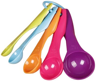 5 Stks/set Maatlepels Kleurrijke Plastic (1 / 2.5 / 5 / 7.5/ 15Ml) maatregel Lepel Super Nuttig Suiker Taart Bakken Lepel #40