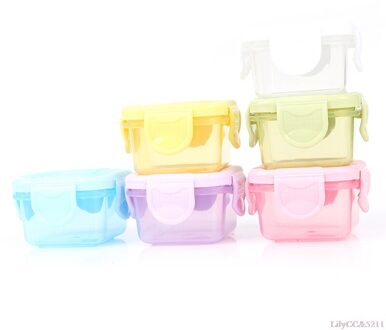5 Stks/set Mini Food-Grade Verdikte Verzegelde Verse Doos 60Ml Draagbare Babyvoeding Opslag Vriezer Containers Jam Dispenser doos