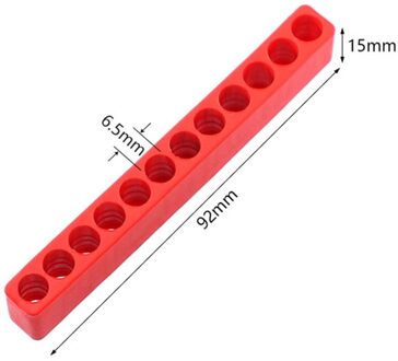 5 Stks/set Multi Gaten Hex Shank Bit Houder Zacht En Matige Duurzaam Plastic Injectie Schroevendraaier Plastic Hoofd Storage Case
