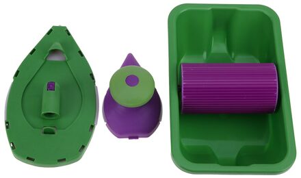 5 Stks/set Multifunctionele Kwast Roller Set Stroomden Edger Kantoor Kamer Muur Schilderen Diy Handvat Gereedschap Huishoudelijke Schilderen Tool Paint brush reeks A