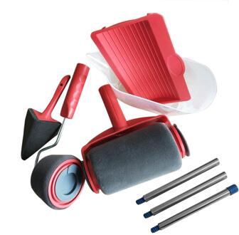 5 Stks/set Multiuse Diy Muur Hoek Home Decor Verf Roller Borstel Gereedschap Kits Kamer Muurschildering Gereedschap Diy Home Decoratie tool