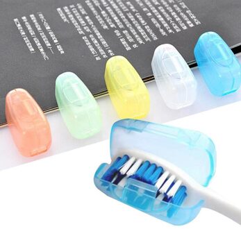 5 Stks/set Portable Tandenborstel Cover Holder Reizen Wandelen Camping Brush Cap Case Gezondheid Germproof Tandenborstels Protector