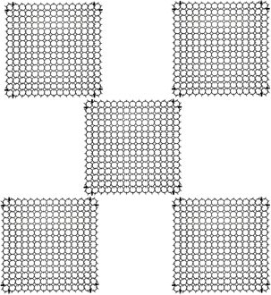 5 Stks/set Repellent Kat Mat Anti-Kat Netto 38.5*38.5Cm Outdoor Scat Mat Tuin Prikkeling Strip Graven stop Repellent Kat Afschrikmiddel Matten