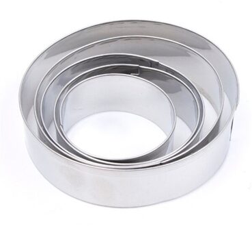 5 Stks/set Rvs Fondant Taart Bakvorm Ronde Bloem Hart Ster Vorm Omelet Mold Cookie Biscuit Cutter Decorating