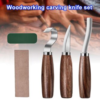 5 Stks/set Rvs Houtsnijwerk Cutter Houtwerk Lepel Carving Gereedschap Kit Knuffel