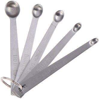 5 Stks/set Rvs Koffie Maatlepels Kleine Maatlepel Thee Kruiden Meerdere Maat Maatlepel Keuken Gereedschap