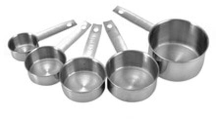 5 Stks/set Rvs Maatbekers Keuken Maatlepel Scoop Kit Voor Keuken Bakken Koken Gereedschap