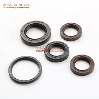 5 stks/set Scooter Oliekeerringen voor GY6 125 150 152QMI 157QMJ ATV Motor Seals Rebuild Kit Scooter Bromfiets