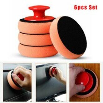 5 Stks/set Sponzen Waxen Wassen Cleaning Foam Kit Met 1 * Handvat Praktische