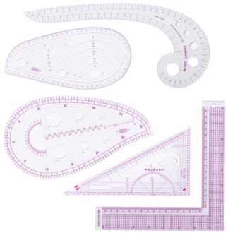 5 Stks/set Tailor Comma Curve Mouw Kooi Liniaal Naaien Dressmaking Maatstaf Tekening Sjabloon Patchwork Tool