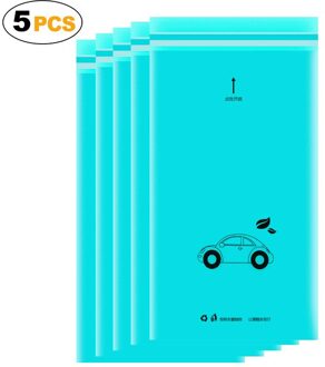 5 stks/set Universele Auto Vuilniszak Draagbare Trash Holder Blauw/Rood Optionele Mode Auto Opbergtas Voor Voertuig Kantoor keuken