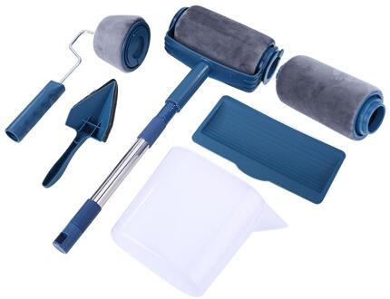 5 Stks/set Verf Roller Borstel Verf Runner Roller Brush Tool Set Diy Muur Kleur Handvat Verfroller Set Woondecoratie gereedschap