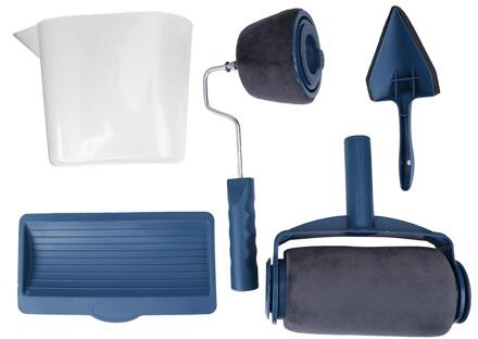 5 Stks/set Verf Roller Borstel Verf Runner Roller Brush Tool Set Diy Muur Kleur Handvat Verfroller Set Woondecoratie gereedschap