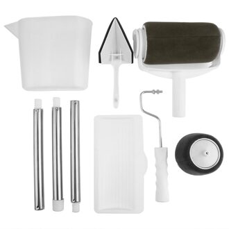 5 Stks/set Verf Roller Borstel Verf Runner Roller Brush Tool Set Diy Muur Kleur Handvat Verfroller Set Woondecoratie gereedschap