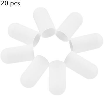 5 Stks/set Witte Keuken Badkamer Koken Schoonmaken Barbecue Verbrandingsbeveiliging Anti-Kras Siliconen Vinger Mouw Huishoudelijke Accessoires 20stk