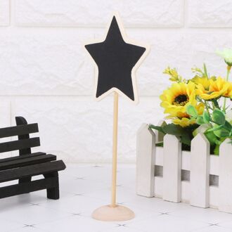 5 stks Ster Mini Houten Schoolbord Schoolbord Bericht Tafel Nummer Wedding Party Decor Plaats Kaarthouder