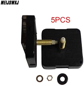 5 stks Wandklok Mechanisme Met Handen Lange As Quartz Klok Beweging Mute Slab Gewijd Lange Draad As Lengte 28mm