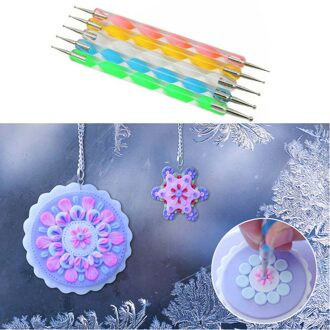 5 Stuk Double-Ended Bal Stylus Pennen Meubels Hout Rocks Stof Muur Art Set Mandala Puntjes Schilderen Tool willekeurig 1stk