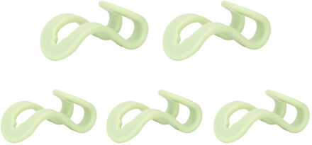 5 stuk Mini Kleerhanger Plastic Haak Kledingkast Creatieve Kleding Houder Haken Thuis Closet Organizer Storage Rack Groen