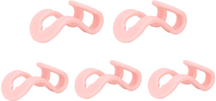 5 stuk Mini Kleerhanger Plastic Haak Kledingkast Creatieve Kleding Houder Haken Thuis Closet Organizer Storage Rack Roze