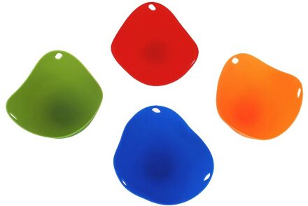 5 Stuk Siliconen Ronde Ei Mould Container Eierkoker Gepocheerd Ei Pannenkoek Machine Thuis Koken Keuken Tool Accessoires 5stk willekeurig