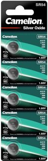 5 Stuks (1 Blister a 5st) - Camelion Silver Oxide SR54W/389 1.55V knoopcel batterij