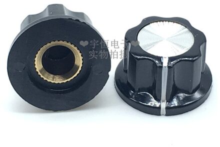 5 Stuks Bakeliet Lock Schroef Knop Diameter 19Mm Hoogte 11Mm Koperen Kern Binnenste Gat 6Mm Switch Encoder knop Cap