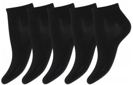 5 stuks Bamboo Sneaker Sock * Actie * Zwart,Wit - Strl 37/41