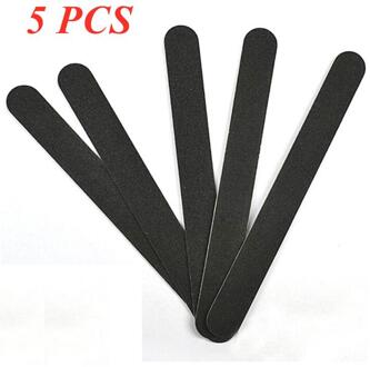 5 Stuks Black Nail File Schuren Schuurpapier Bestand Buffer Dubbelzijdig Manicure Nail Art Schuren Nail Art File Polijstmachine Tool Uv Gel 5stk zwart