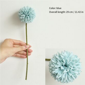 5 Stuks/Bos Van Kunstmatige Bloemen Zijde Paardebloem Bloem Bal Diy Bruiloft Woondecoratie Valentijnsdag Blauw
