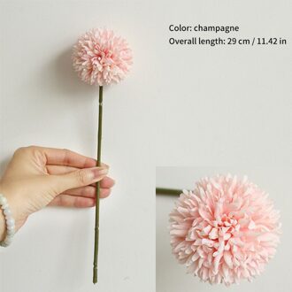 5 Stuks/Bos Van Kunstmatige Bloemen Zijde Paardebloem Bloem Bal Diy Bruiloft Woondecoratie Valentijnsdag champagne