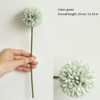 5 Stuks/Bos Van Kunstmatige Bloemen Zijde Paardebloem Bloem Bal Diy Bruiloft Woondecoratie Valentijnsdag groen