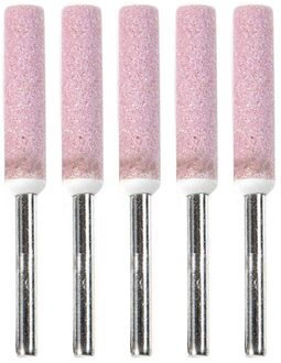 5 Stuks Diamond Coated Cilindrische Kettingzaag Slijper Steen Bestand Slijpen Carving Tool Metal Polijsten Elektrische Slijpen Boor 3x5.5mm