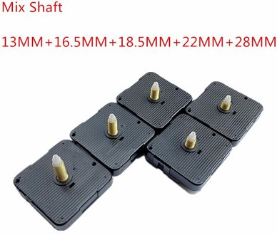 5 Stuks Diy Wandklok Mechanisme Lange As Stille Klokken Beweging Vervanging Clockwork Sweep Quartz Horloge Voor Monteur Onderdelen 5 stukken mengen Shaft