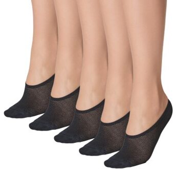 5 stuks Footies Quick Dry Zwart,Wit - Maat 36/38,Maat 39/41