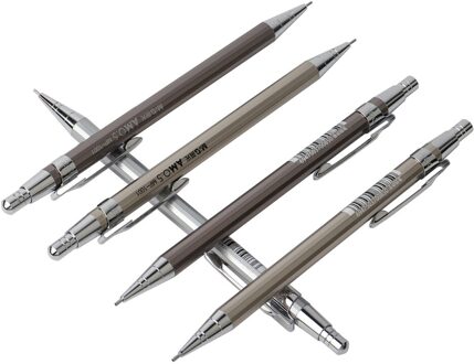 5 Stuks Full Metal Potloden M & G Mechanische Potlood Schrijven Punt 0.5-0.7 Mm Voor Professionele Schilderen School levert Briefpapier Pennen 0.7mm 5stk