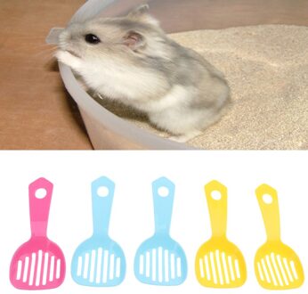 5 Stuks Hamster Gerbille Kak Scooper Poep Schop Bad Zand Schoon Schop Cleaning Tools Voor Pet Hamster Hygiëne-10x4.5cm
