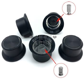 5 Stuks Licht-Verzendende Knop Diameter 25Mm Hoogte 15Mm Potentiometer Cap Encoder Cap Half shaft