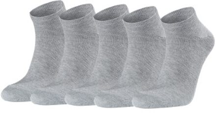 5 stuks Low Cotton Socks * Actie * Zwart,Grijs,Wit - Maat 35/38,Maat 39/42,Maat 43/46