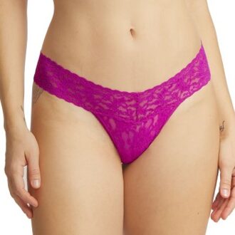 5 stuks Low Rise Thong D1 Groen,Roze,Geel - One Size