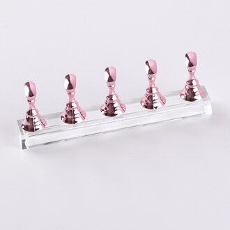 5 Stuks Nail Art Practice Display Stand Schaakbord Magnetische Tips Wit Zwart Praktijk Houder Set Polish Gel Kleurenkaart tool