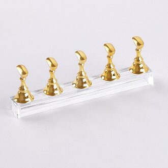 5 Stuks Nail Art Practice Display Stand Schaakbord Magnetische Tips Wit Zwart Praktijk Houder Set Polish Gel Kleurenkaart tool