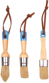 5 Stuks Penselen Set Huishoudelijke Verf Borstels Omvat Ronde/Puntige/Platte Borstel Met Ergonomische Handvat Schilderen En waxen Tool 3stk